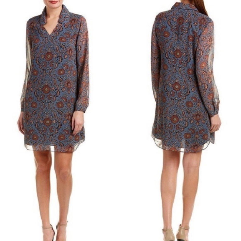 Cabi Provincial Shift Dress Long Sleeve